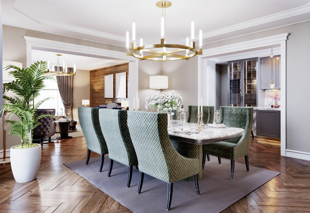 How high should a chandelier be above a table?