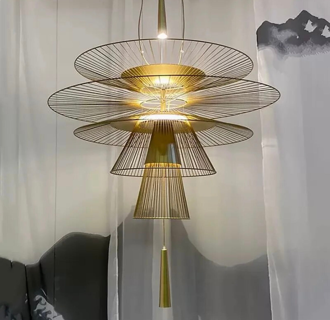 Metal Chord Pendant Light