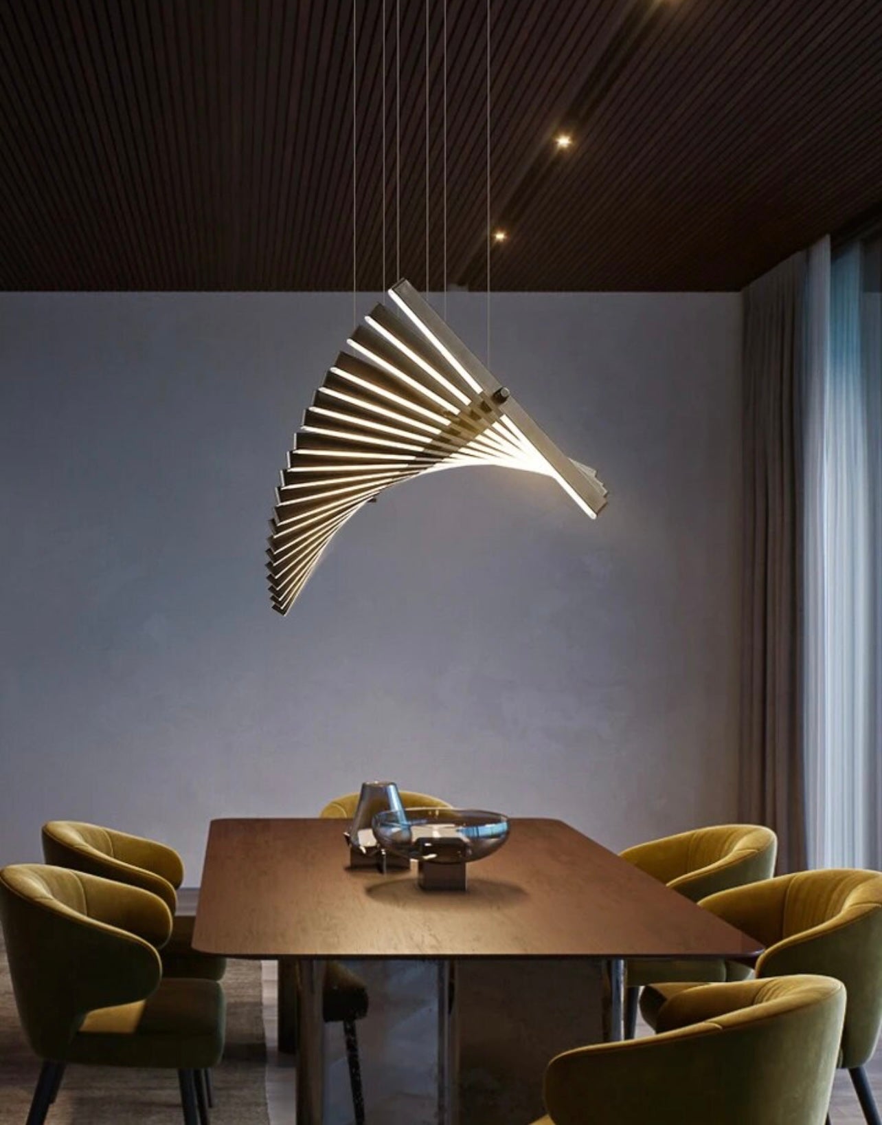 Minimalist Fishbone Pendant Lights