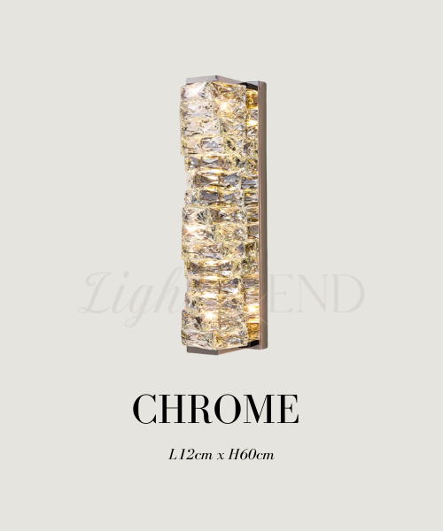 Square Crystal Wall Light