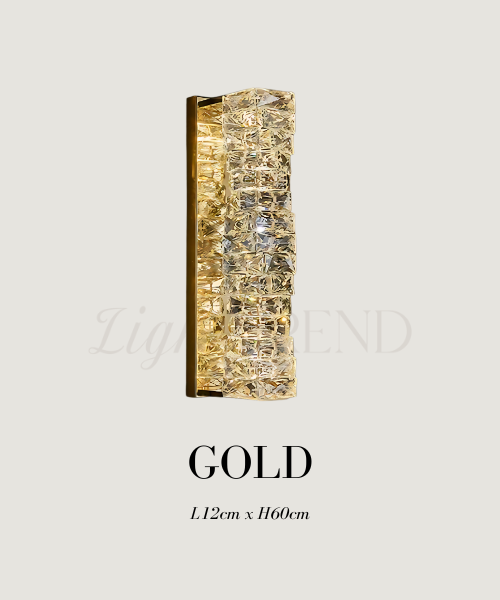 Square Crystal Wall Light