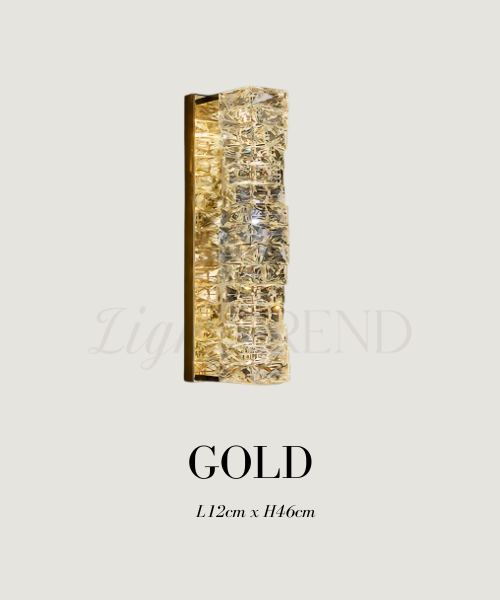 Square Crystal Wall Light