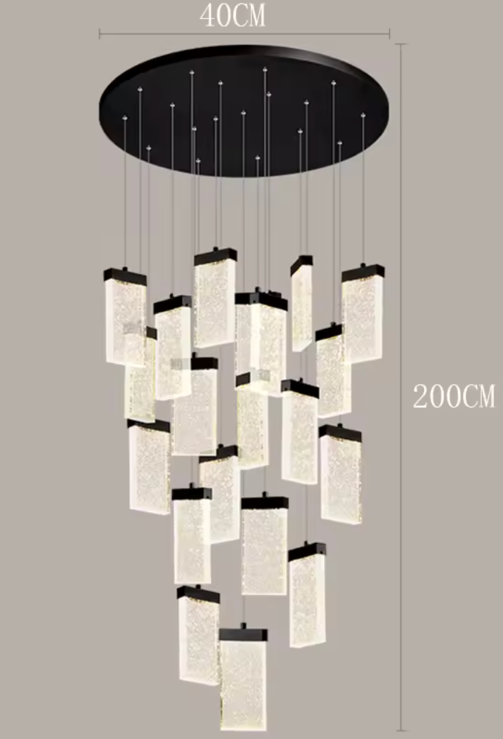 18 Head Black Ice Staircase D40cm H200cm