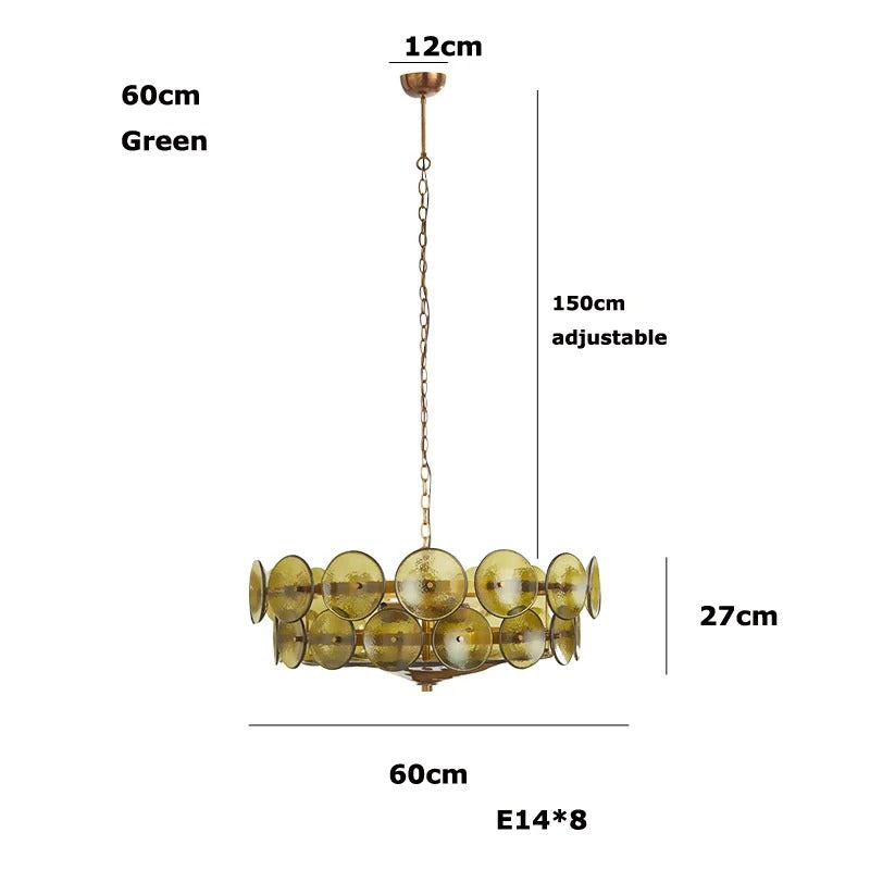 French Glass Art Chandelier