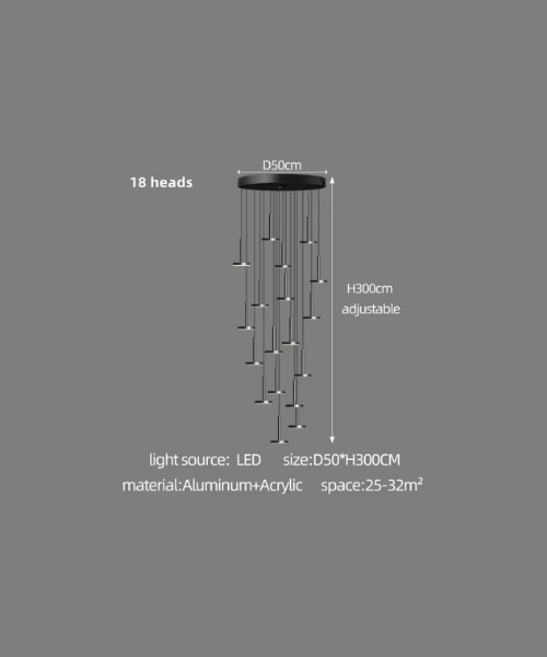 18 head hanging light