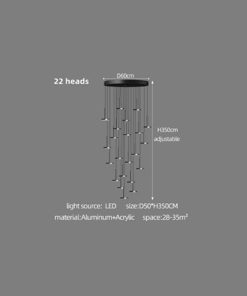 22 head hanging pendant light
