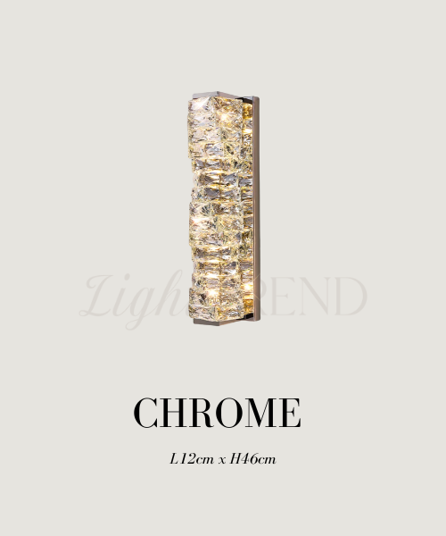 Square Crystal Wall Light