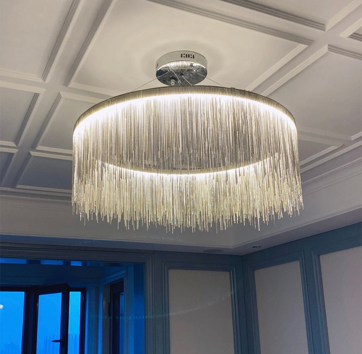 Aluminum Circle Chain Chandelier