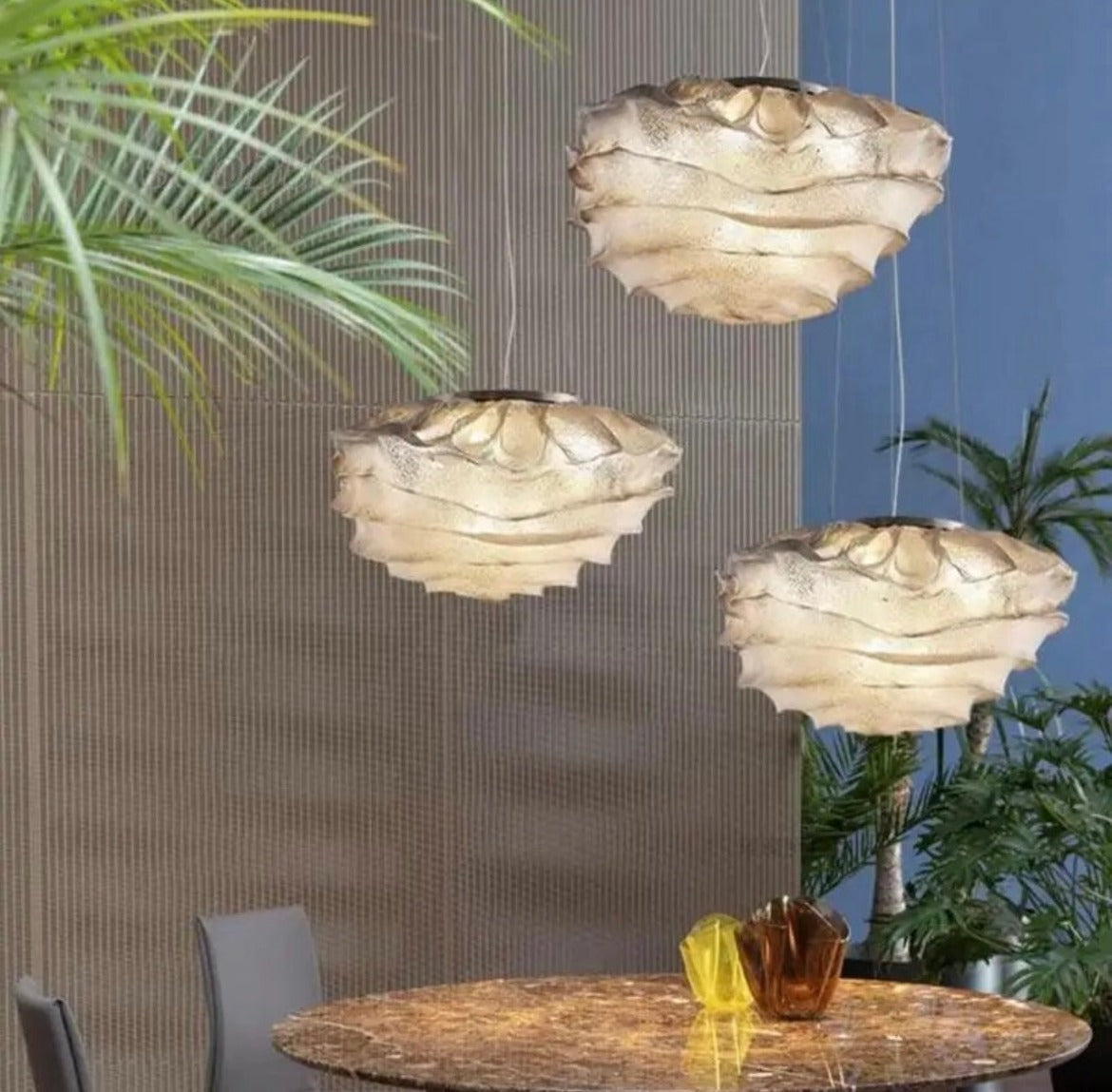Luxury Rippled Pendant Light