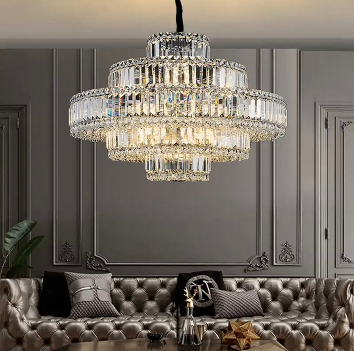 Ceiling LED Crystal Hanging Chandelier for Stylish Spaces
