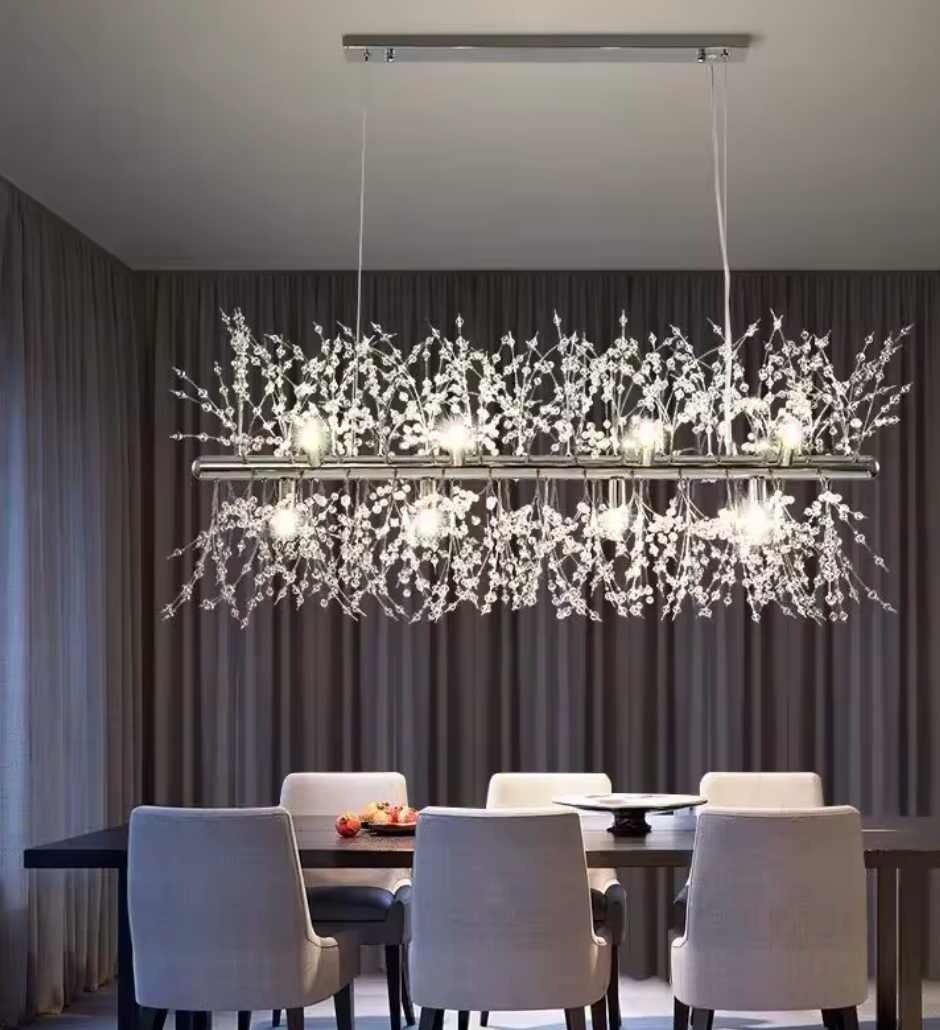 Chrome Dandelion Chandelier