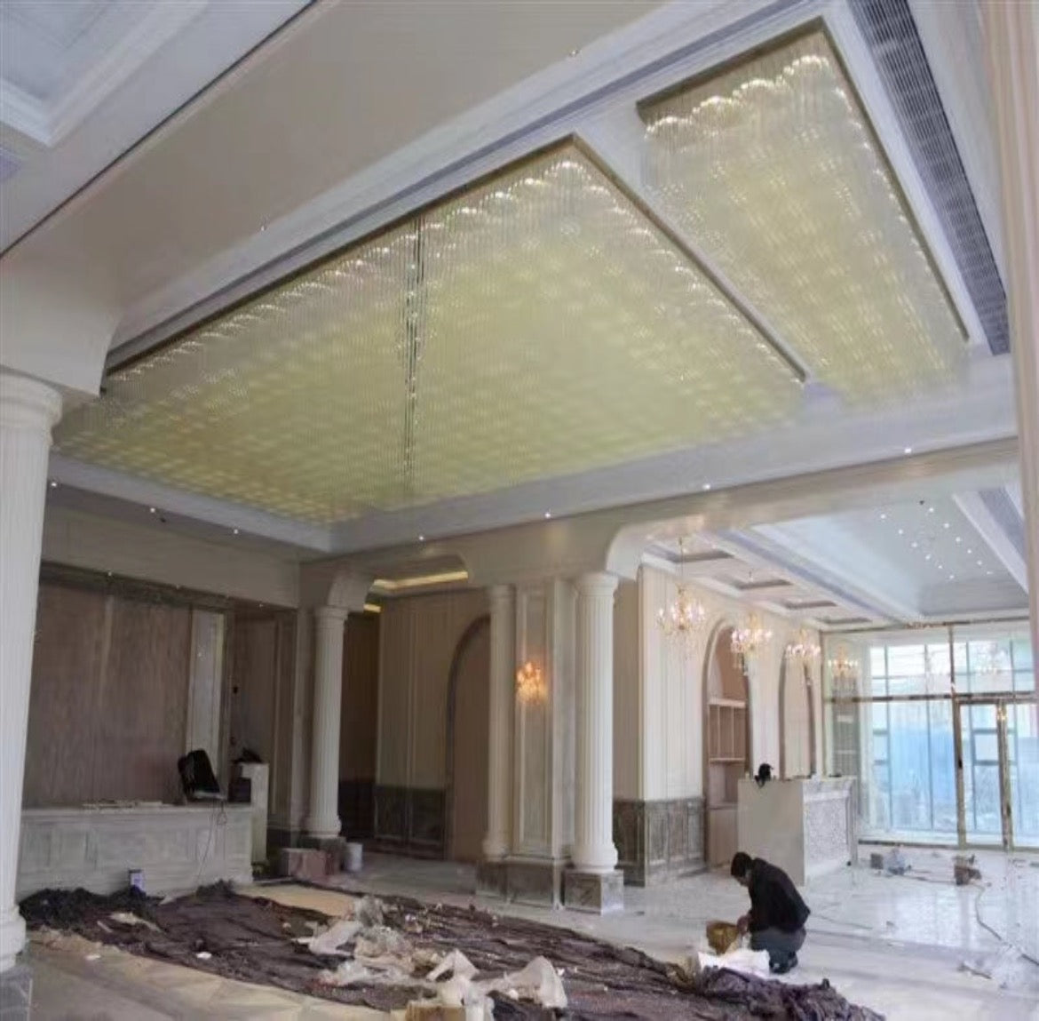 Commercial Square Crystal Lighting