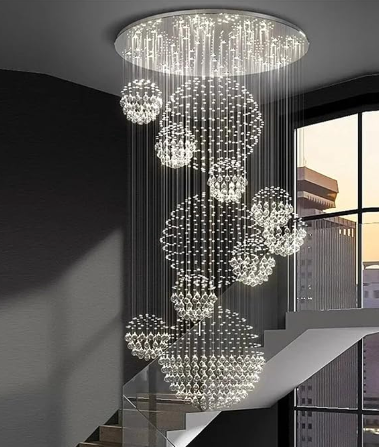 Droplet Pendant Crystal Chandelier
