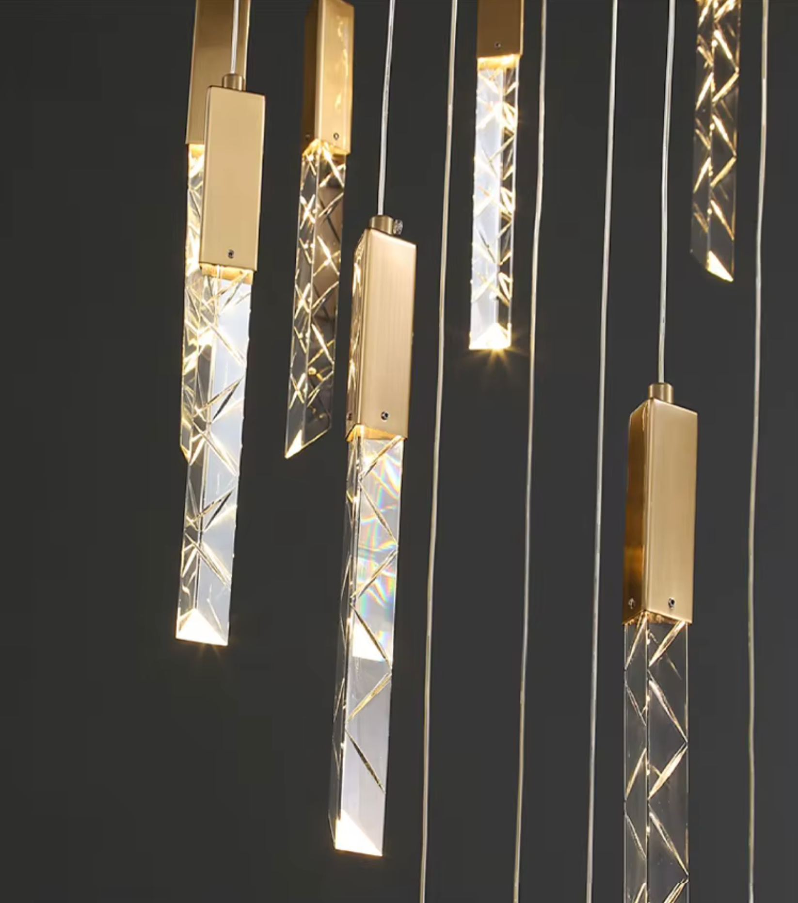 Gold crystal pendant