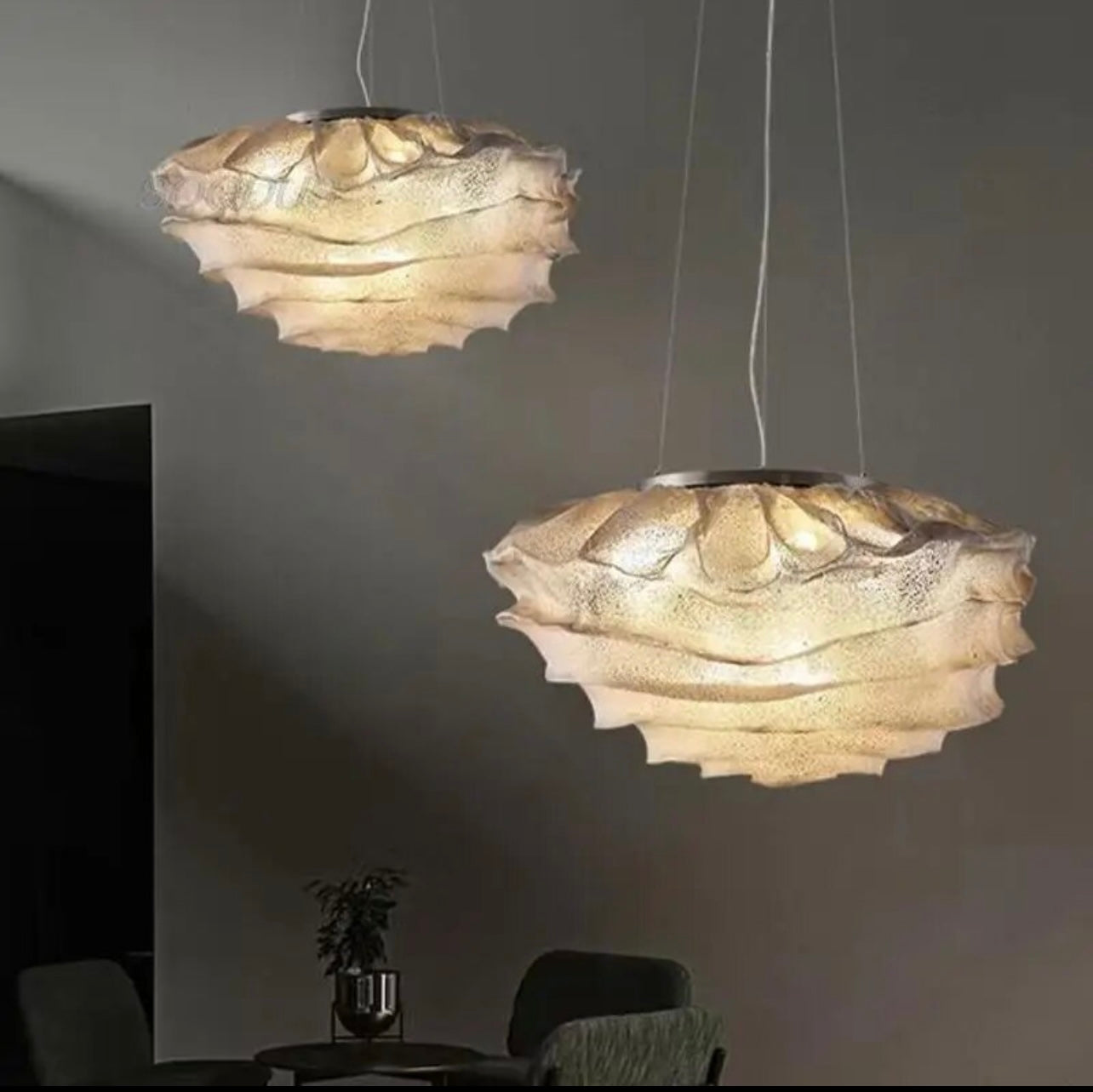 Luxury Rippled Pendant Light