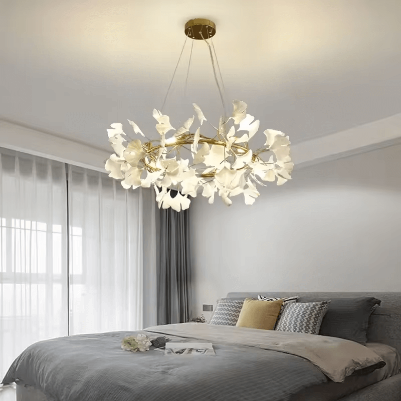Elysian Ceramic Leaf Chandelier