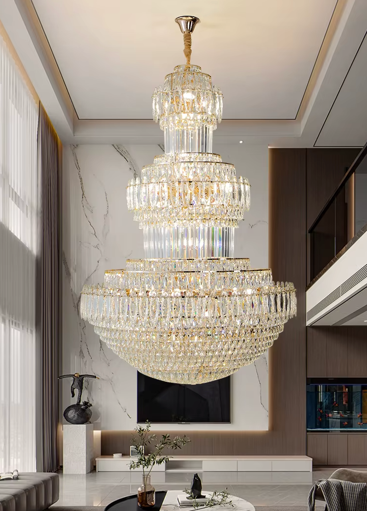 Long large chandelier