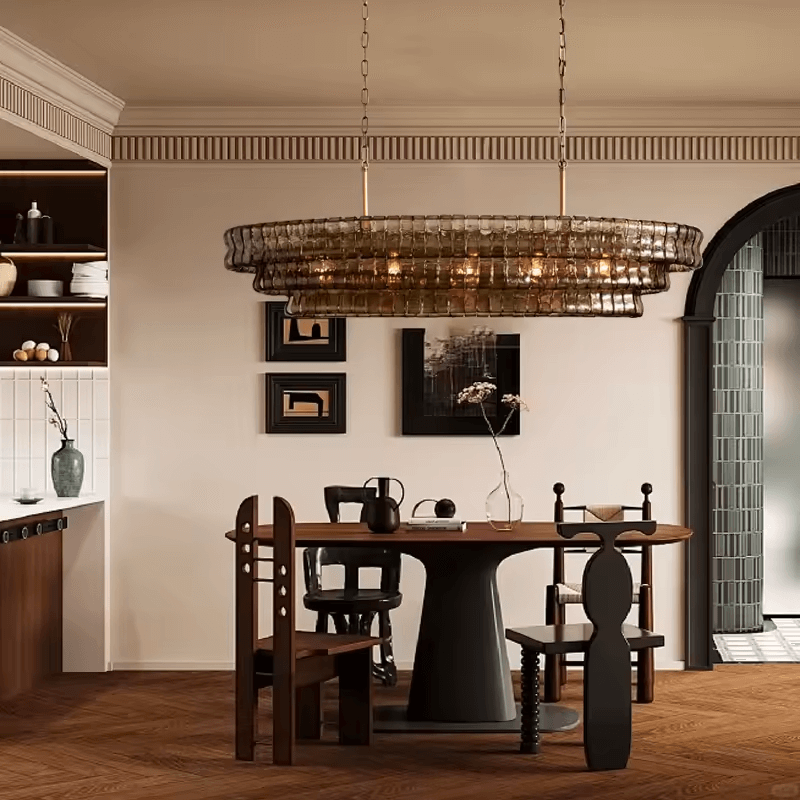 Gilded Oval Chandelier