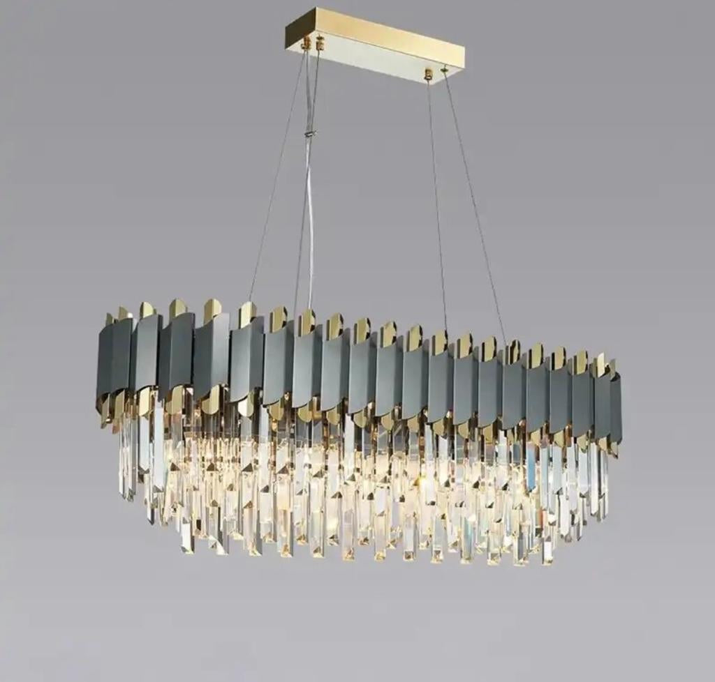 Gold & Black Modern Luxury LED Crystal Chandelier light