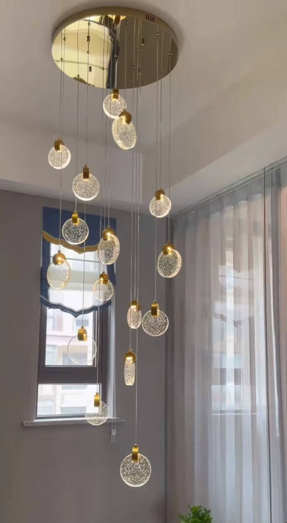 Gold Detailed Staircase Pendant