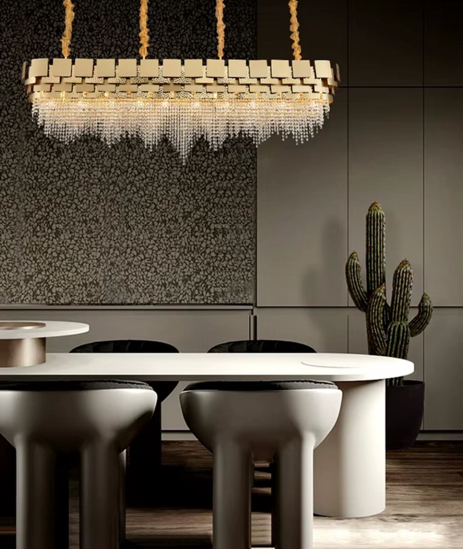 Crystal Rectangular Chandelier
