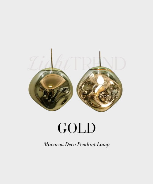 Gold Acrylic shaped hanging pendant light