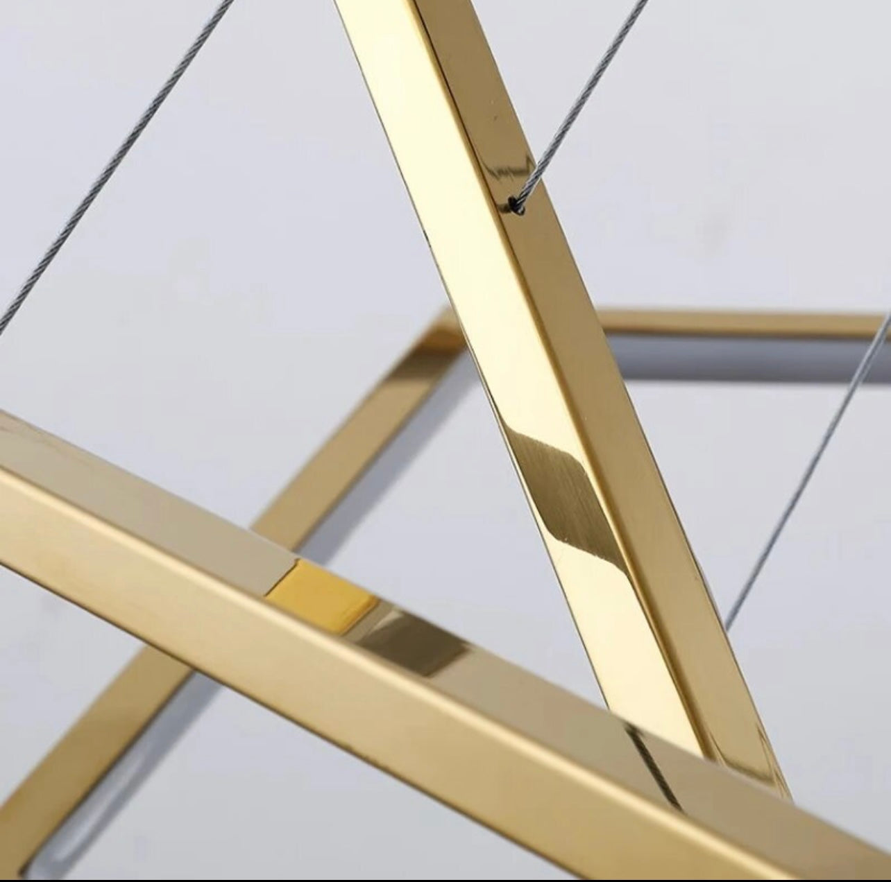 Gold colour Hexagon Frame Chandelier