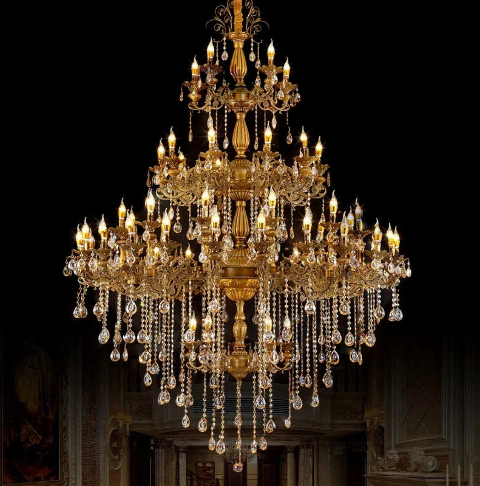 Extra large luxury maria theresa crystal chandelier