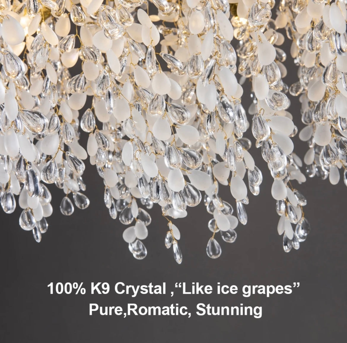 Grape Crystal Branch Chandelier light