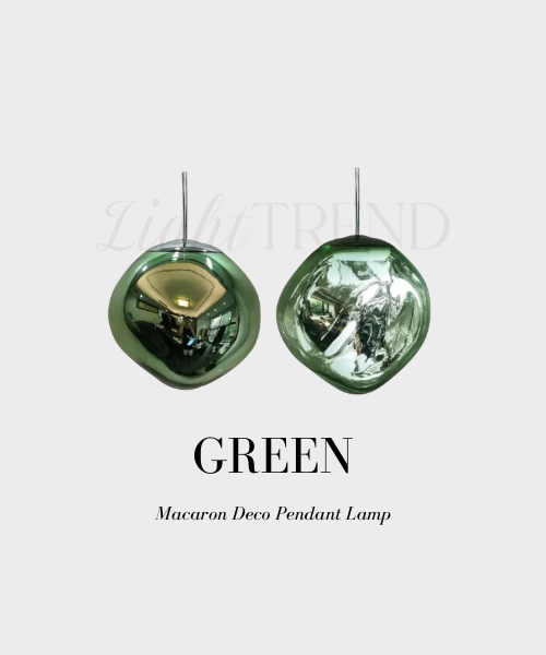 Green Acrylic shaped hanging pendant light