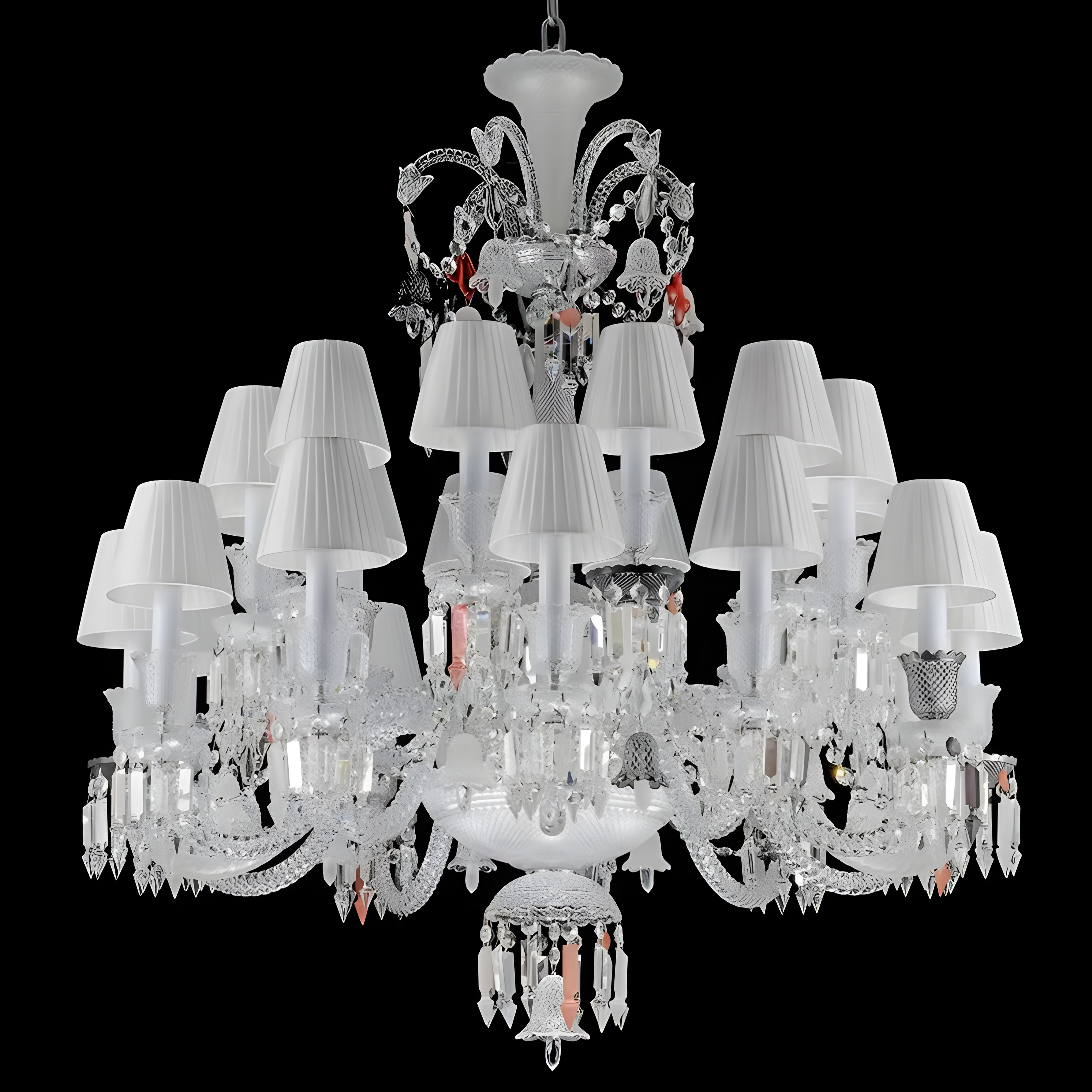 Guzhen 24-Arm Glass Crystal Chandelier - French Candle Style Wedding Light
