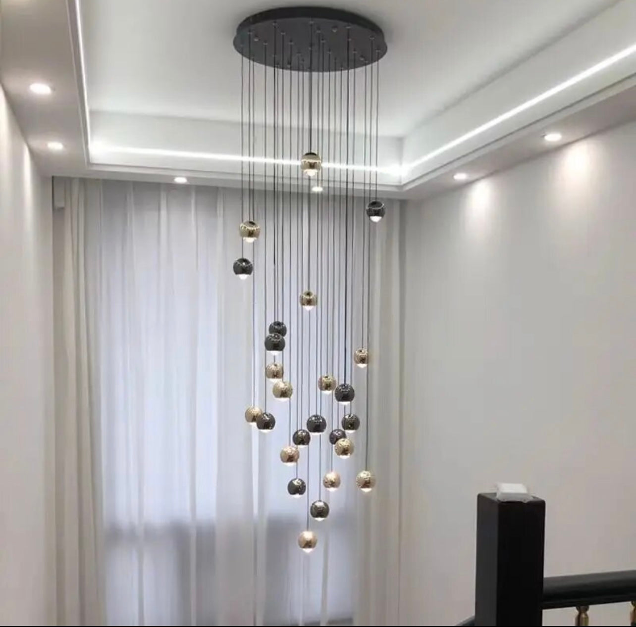Hanging Bauble Staircase Lighting