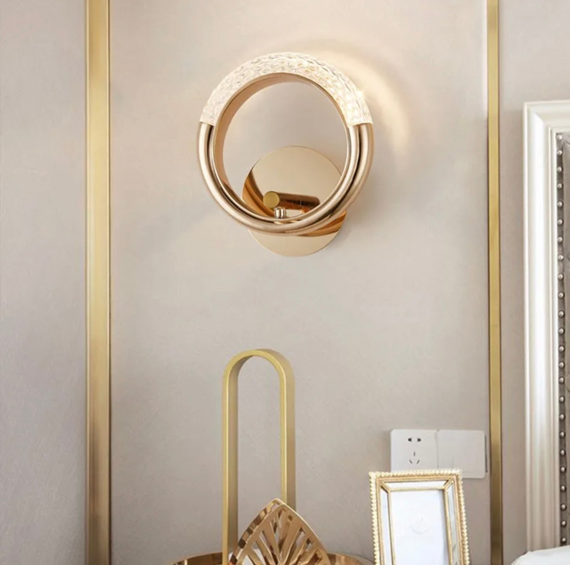 Indoor Nordic Crystal LED Wall Lamp