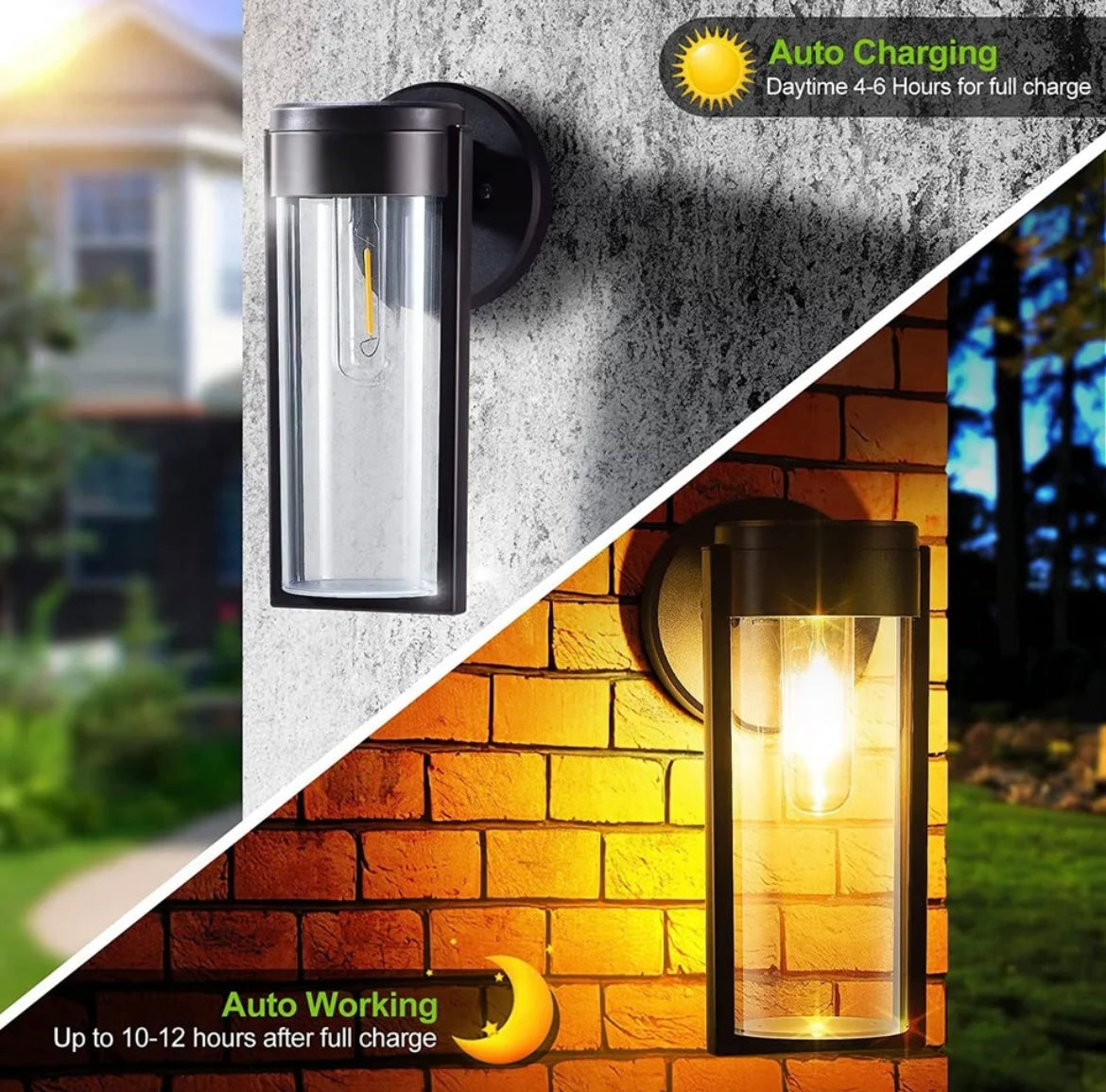 Outdoor Solar LED Wall Light guide