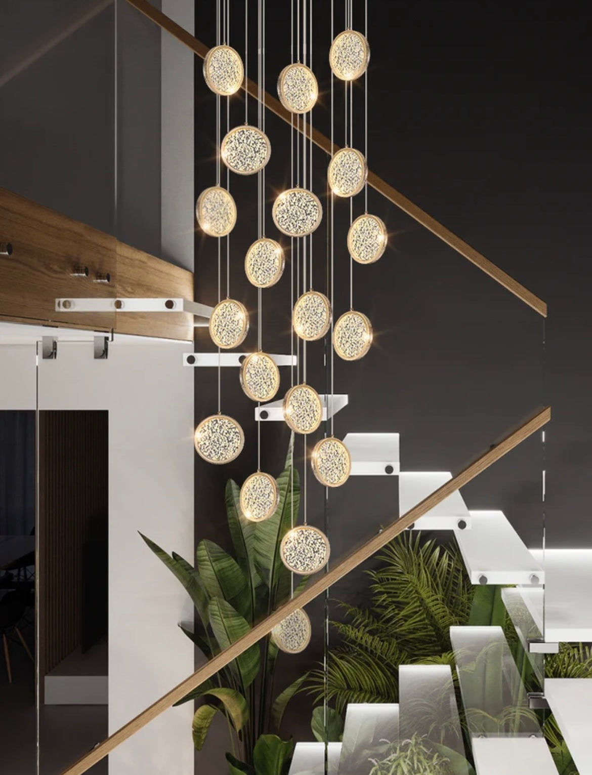 A statement chandelier for large spaces in hallways