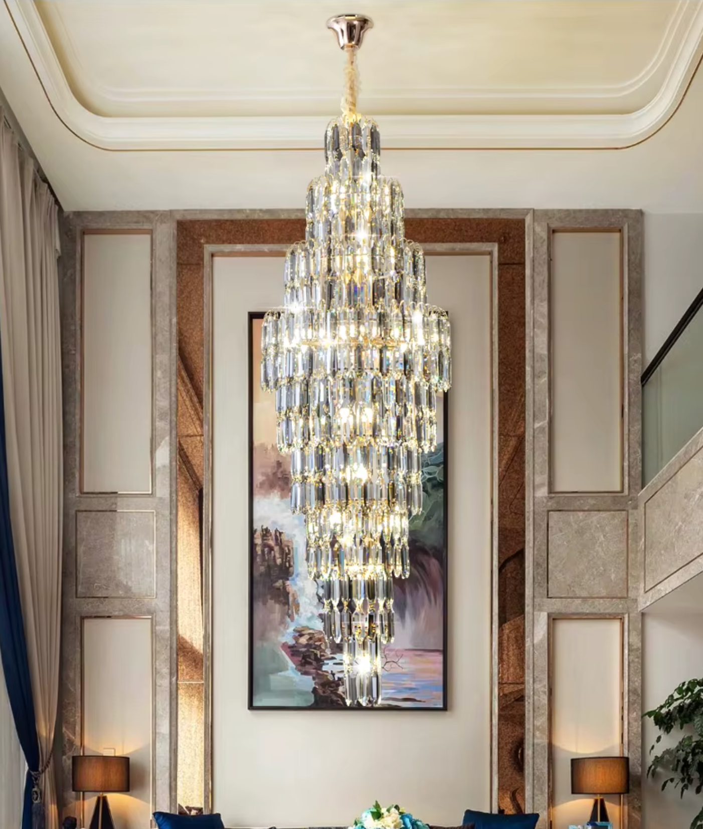 Long Staircase Chandelier UK