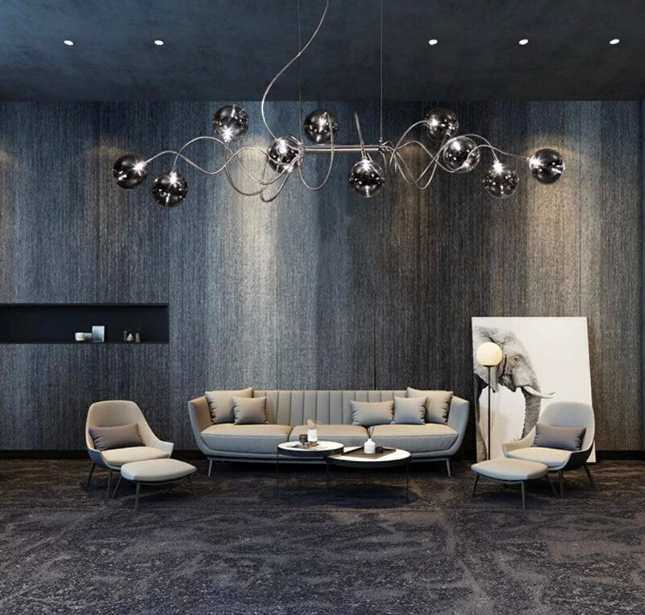 Modern Entangled Reflective Pendant Lights