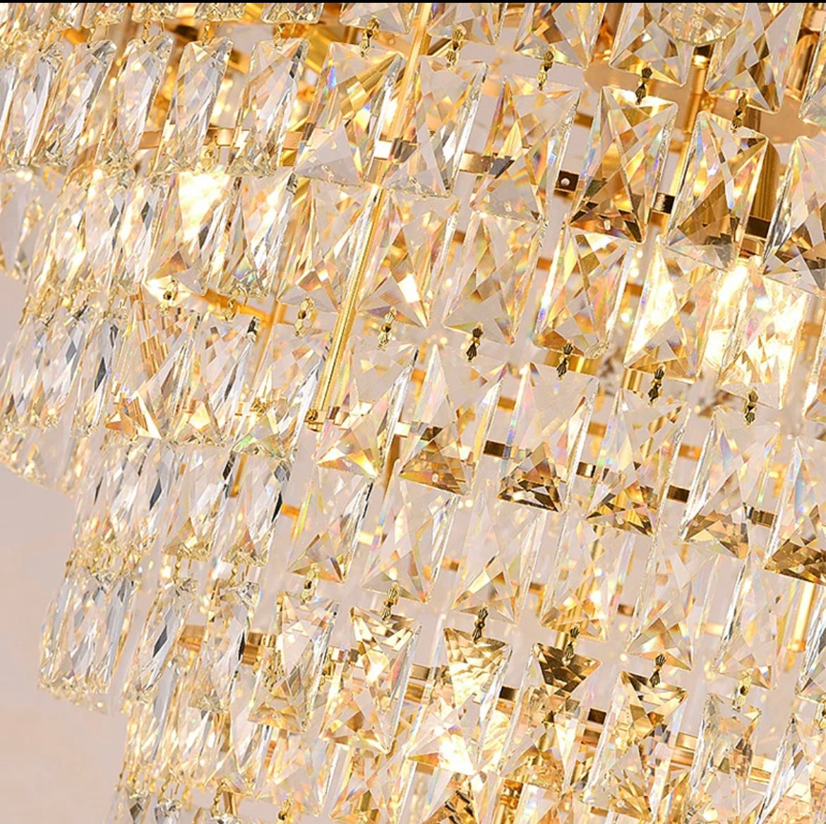 Modern Luxury Large Spiral Crystal Chandelier lights