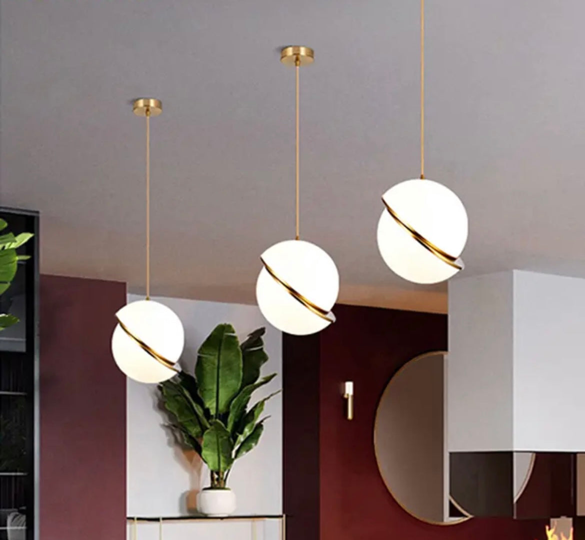 Modern Nordic White Ball Bubble LED Pendant Lighting