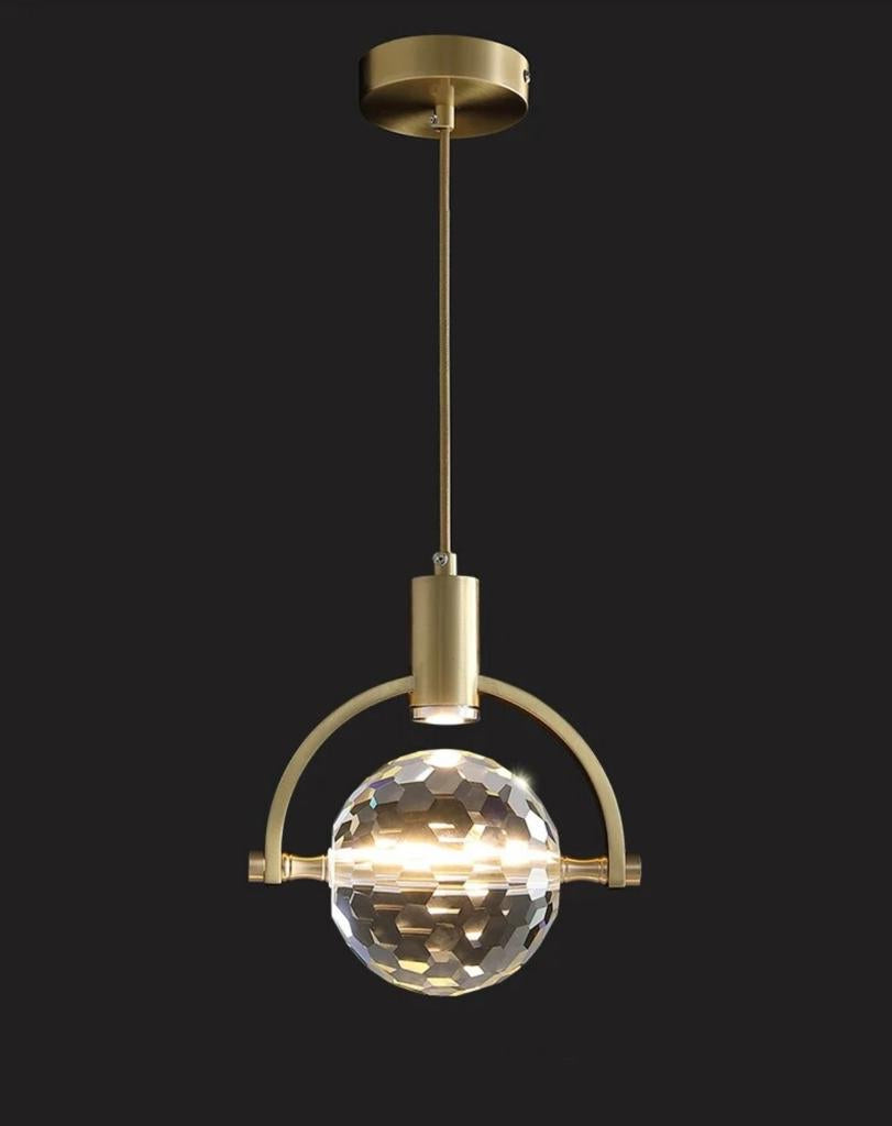 Round Planet Crystal Pendant Lighting