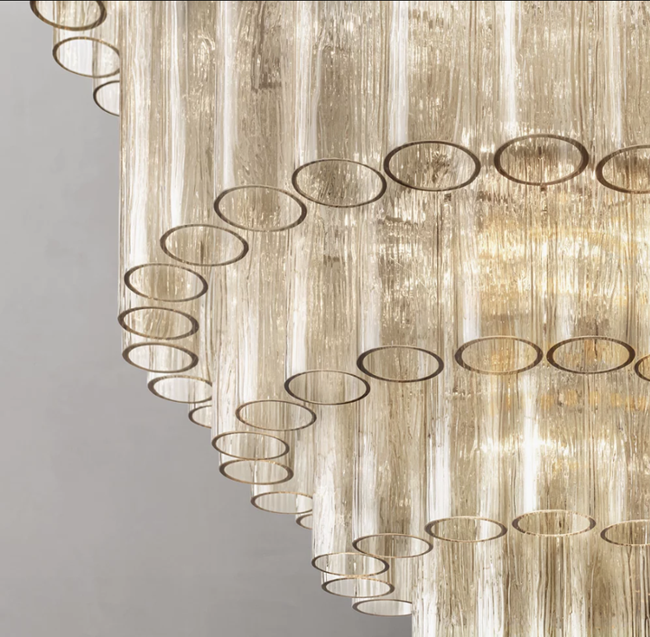 Rustic Glass Chain Chandelier lighting