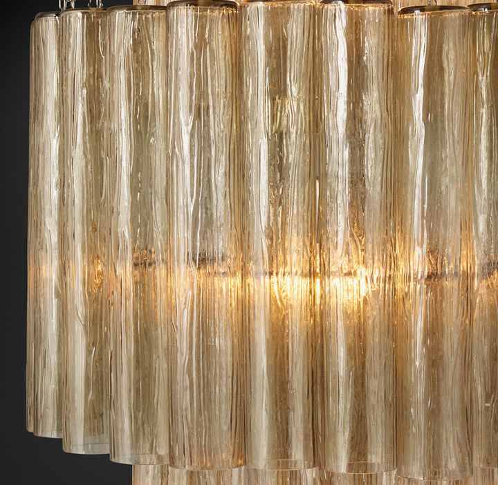 Rustic Glass Chain Chandelier lights