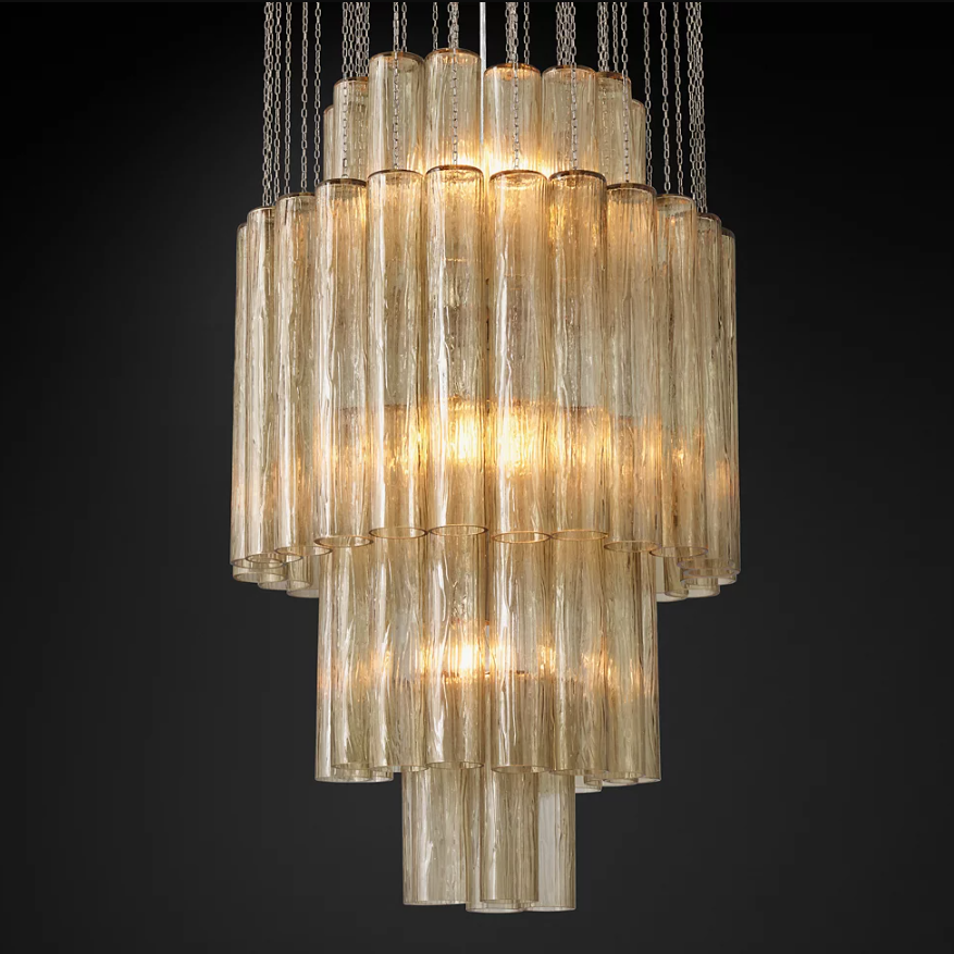 Rustic Glass Chain Chandeliers