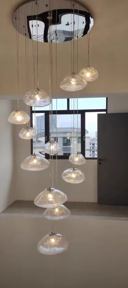 Blown Glass Staircase Pendant