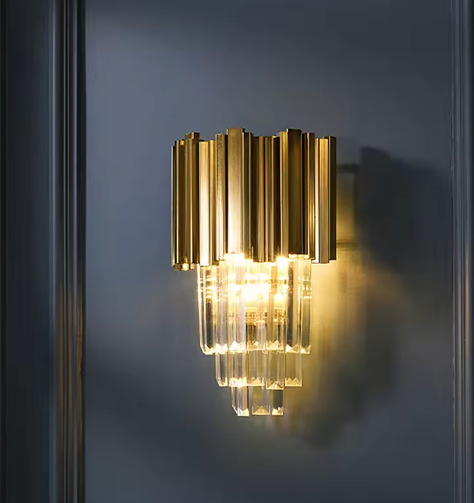 Gold Crystal Luxe Wall Light