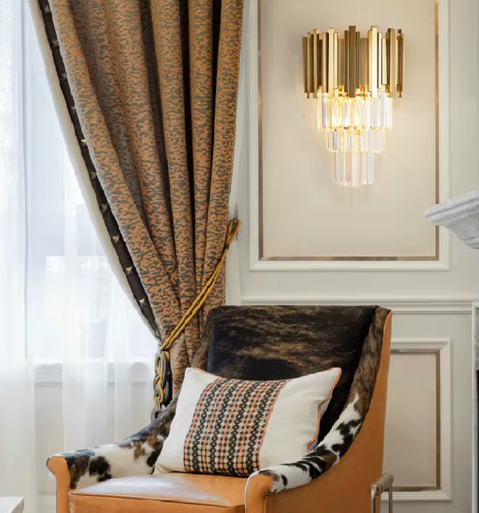 Gold Crystal Luxe Wall Light
