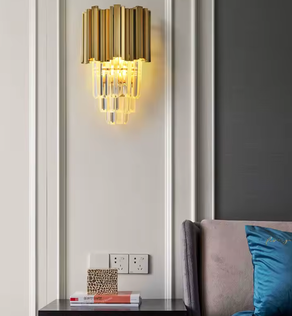 Gold Crystal Luxe Wall Light