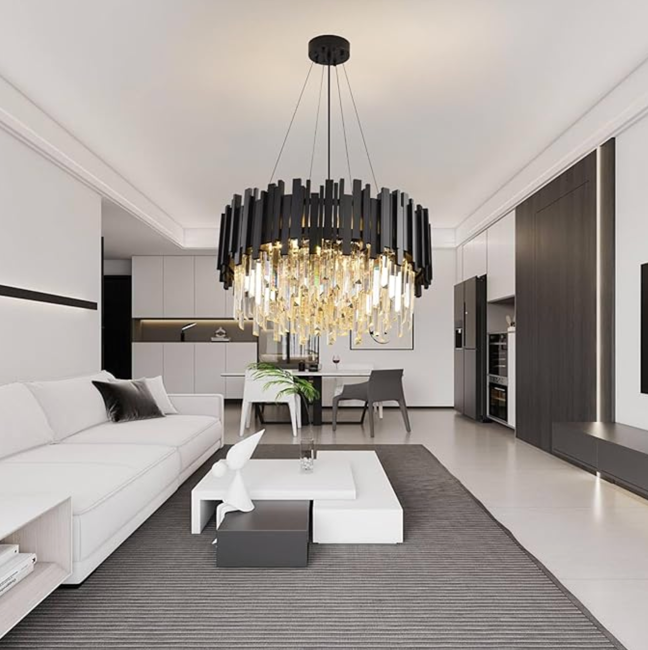 Black Crystal Chandelier