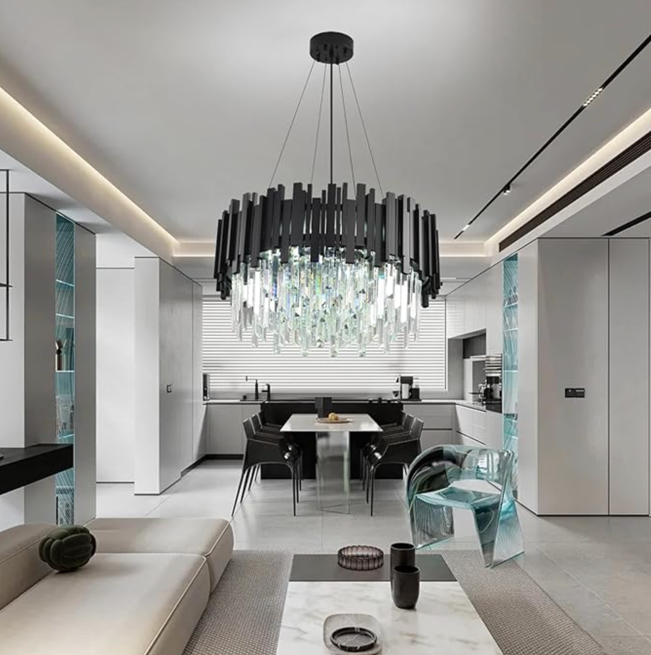 Black Crystal Chandelier