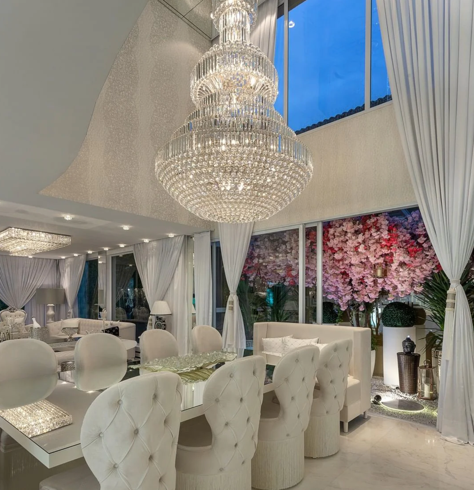 French Crystal Glass Modern Chandelier